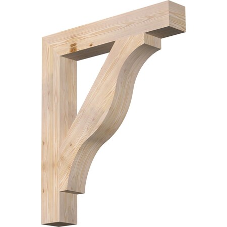 Ekena Millwork Funston Block Smooth Bracket, Douglas Fir, 5 1/2"W x 36"D x 42"H BKT06X36X42FST05SDF